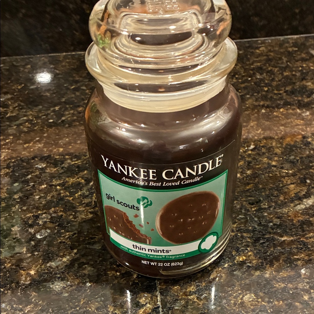 Yankee Candle Thin Mints Scented Jar - Rich Brown
